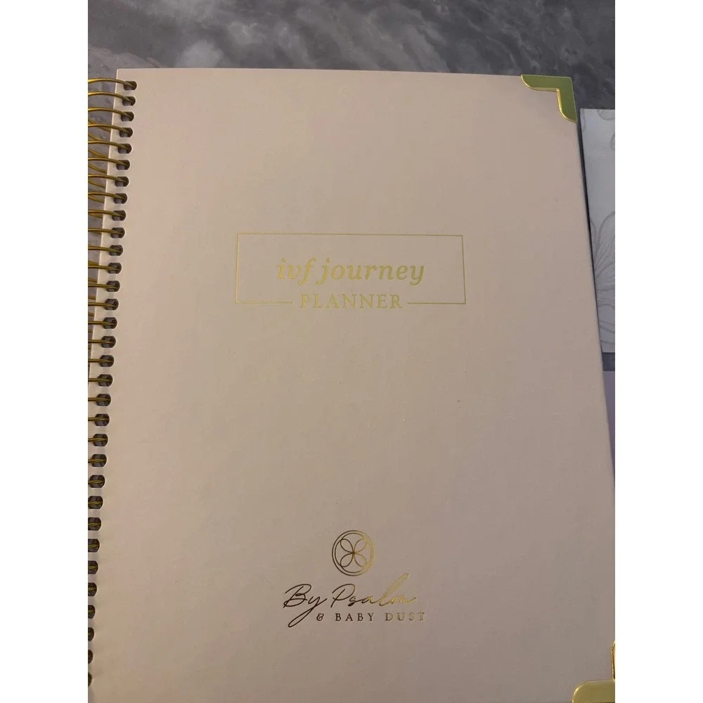 By Psalm Baby Dust IVF Journey Planner Gold Spiral‎ Bound Tabs